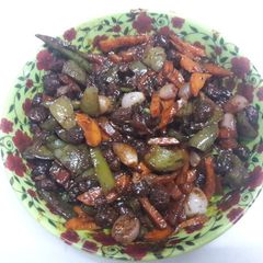 A picture of Soyabean chilli.