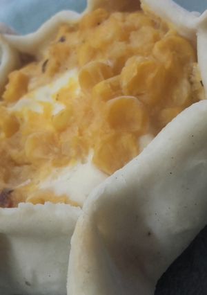 Una foto de Canastitas de zapallo y choclo veganas♡
