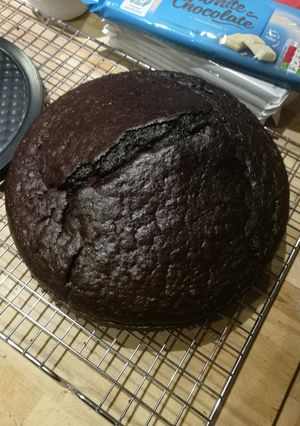 A picture of Easy eggless and butter free chocolate cake.