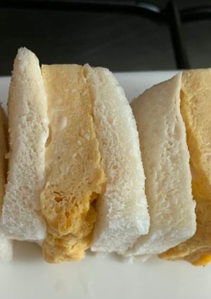 A picture of Japanese omelette sandwiches.