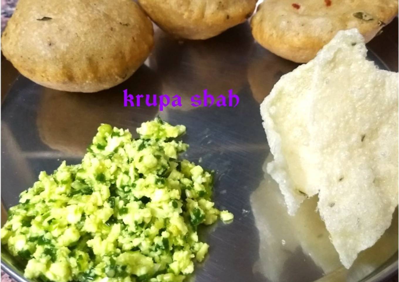 Dinner platter - Kachu and Phulia puri