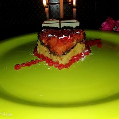 A picture of Gajar halwa cake.