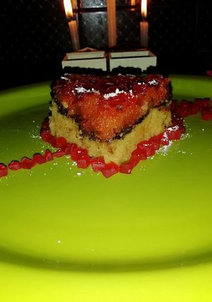 A picture of Gajar halwa cake.