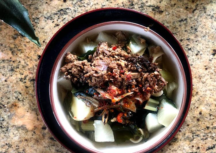 How to Make Recipe of Pan Mee with Tofu Soy Topping #WYH