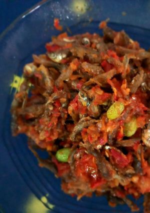 Foto resep Sambal pete ikan lambak