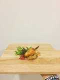 Crispy milky mushroom with shrimp