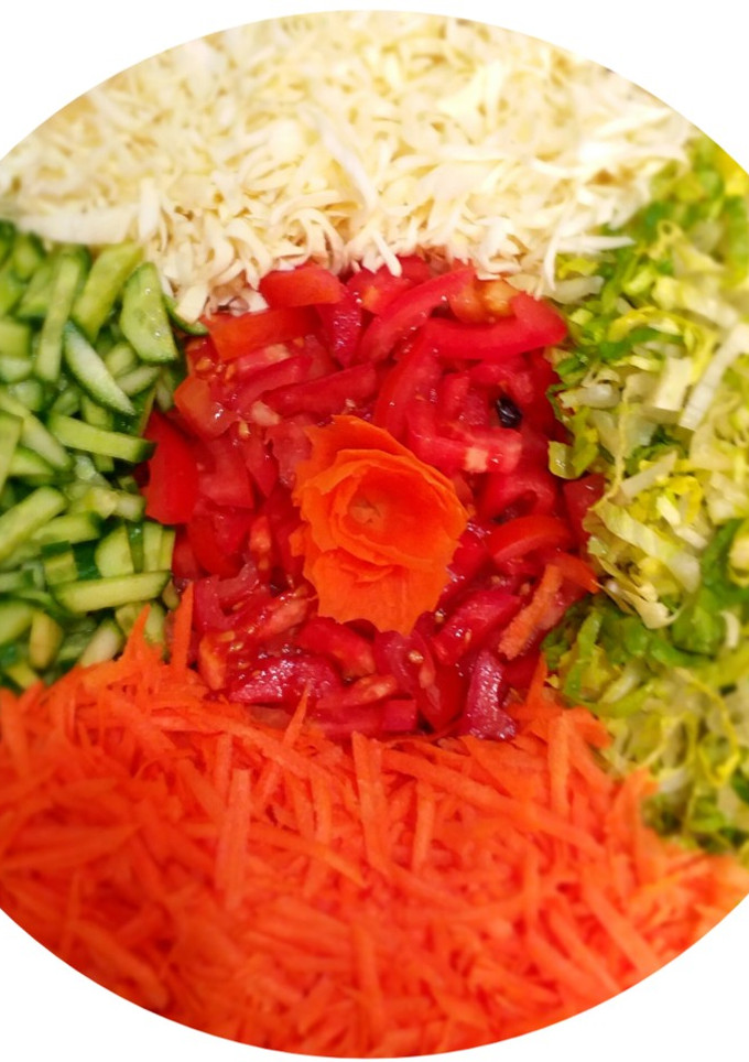 عکسی از دستور سالاد فصل (غذای نپختنی) 🤪