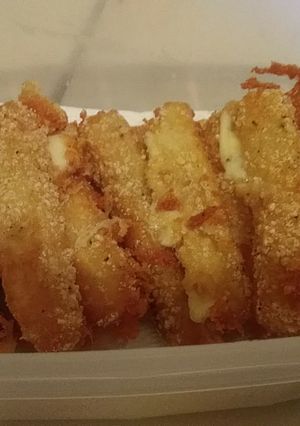 A picture of Homemade Cheese sticks.