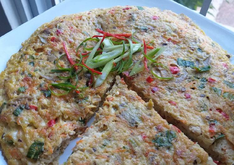 Resep Vegetable omelet with tofu yang Enak Banget
