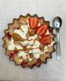 Avena horneada de “cheesecake” de frutilla