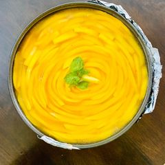 A picture of No bake Mango Cheese Cake.