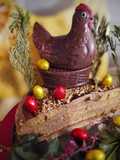 Tarta de Pascua Milhojas de Bizcocho con Ganaché de Chocolate