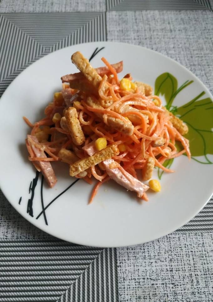 Салат із моркви по-корейськи та кукурудзи