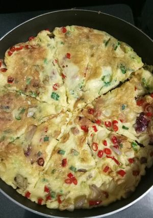 Foto resep Dadar telur pedas