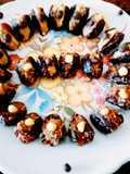 Delicious nutritious stuffed dates with mava peanut Honey dry fruits delight
