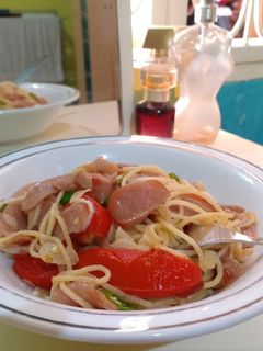 Foto resep Spaghetti Aglio Olio Sosis