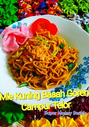 Foto resep Mie Kuning Basah Goreng Campur Telor
