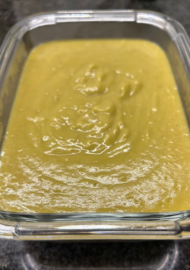 Una foto de Crema de guisantes olla GM h