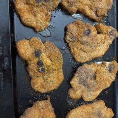 A picture of Shake and bake pork chops.