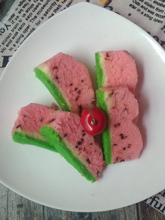 Foto resep Bolu Kukus Semangka