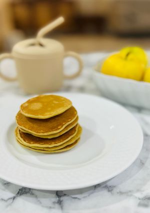 عکسی از دستور 🥞 پنکیک سیب و دارچین بدون شکر😍