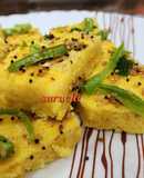 Khaman Dhokla with Curd