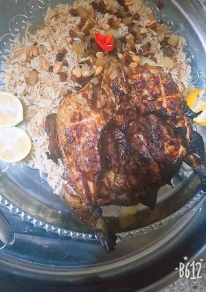 صورة لوصفة برياني ودجاج مشوي في تنور الطين