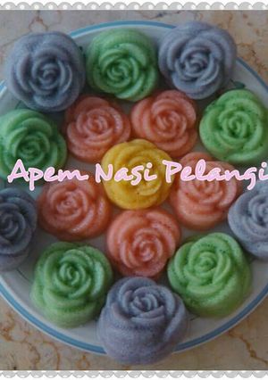 Foto resep Apem Nasi Pelangi