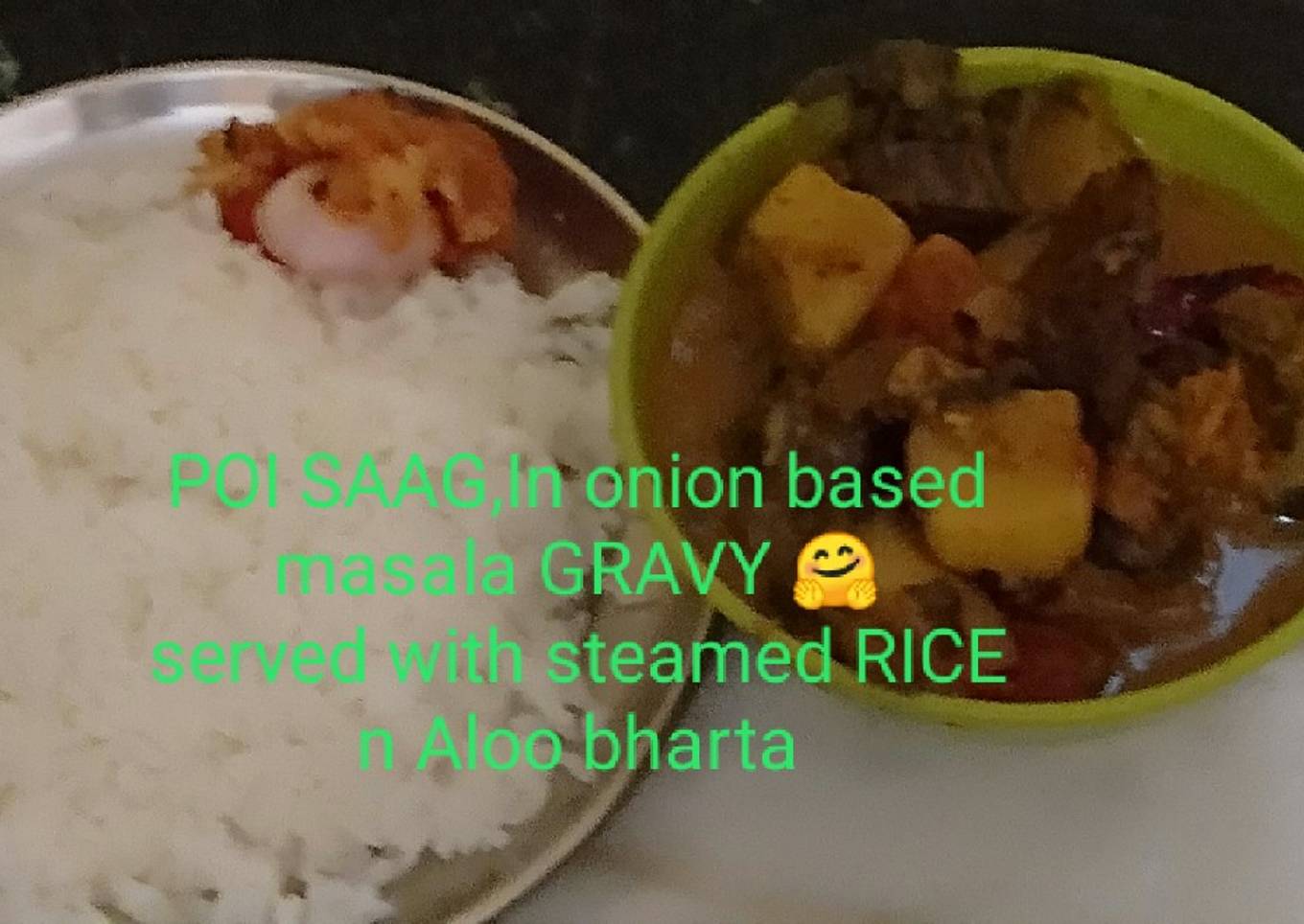 Poi saag ghanta