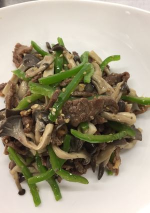 Hình của món Nấm hương trộn(느타리버섯).