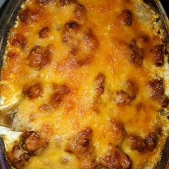 A picture of Artichoke with meat & cooking cream.