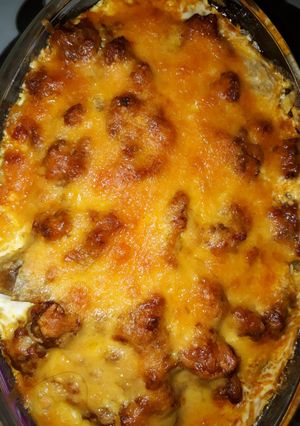 A picture of Artichoke with meat & cooking cream.