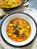 Cazuela de fideos con pulpo