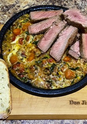 Una foto de Rib eye a la napolitana