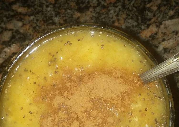 Postre de plátano limón, chía y plátano