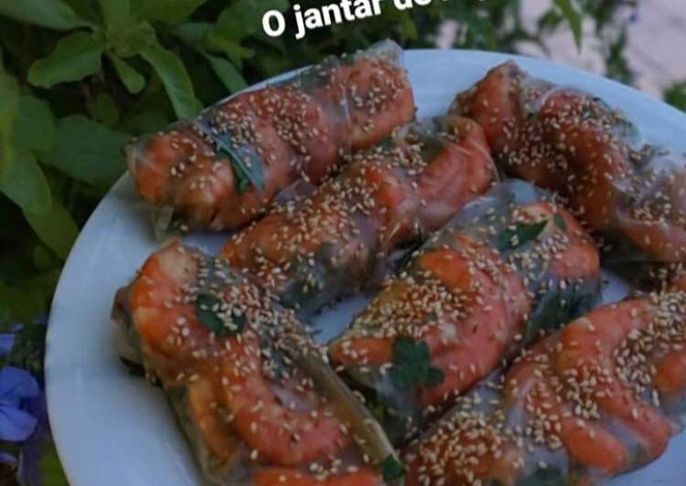 Spring Roll de Camarão - Tudogosreceitas