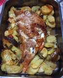 Red Fish assado com batatas