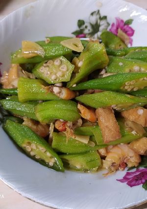 Foto resep Tumis tumis okra udang
