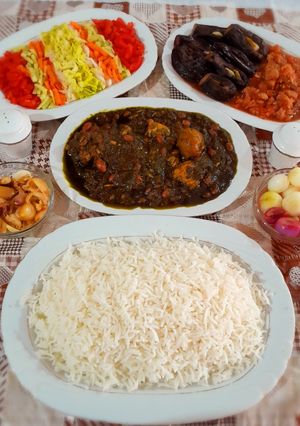 عکسی از دستور قورمه سبزی با مرغ❤️