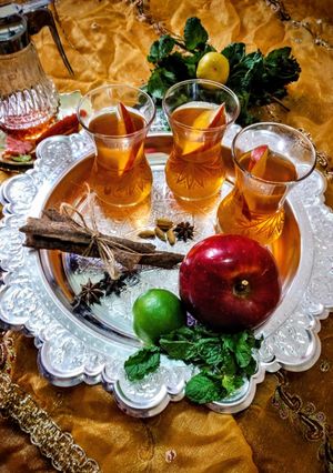 A picture of Turkish Apple Spice Tea.