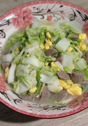 Foto resep 57. Ca Sawi Putih Telur Bakso