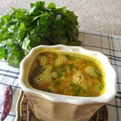 A picture of Lentil Cilantro Soup.