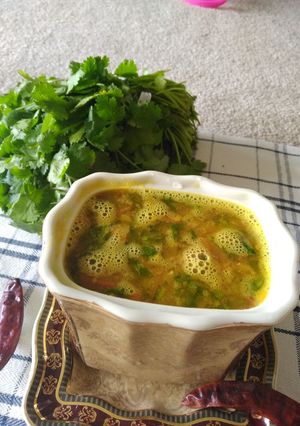 A picture of Lentil Cilantro Soup.