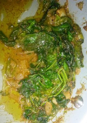 A picture of Sautéed Onions & Spinach.
