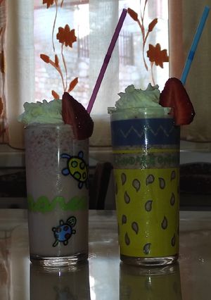Φωτογραφία της συνταγής Smoothie με παγωτό και φράουλα 🥤🍨🍓
