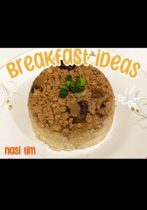 Foto resep Nasi Tim Ayam Jamur