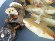 Una foto de jurel asado