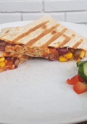 A picture of Veggie bean wrap.