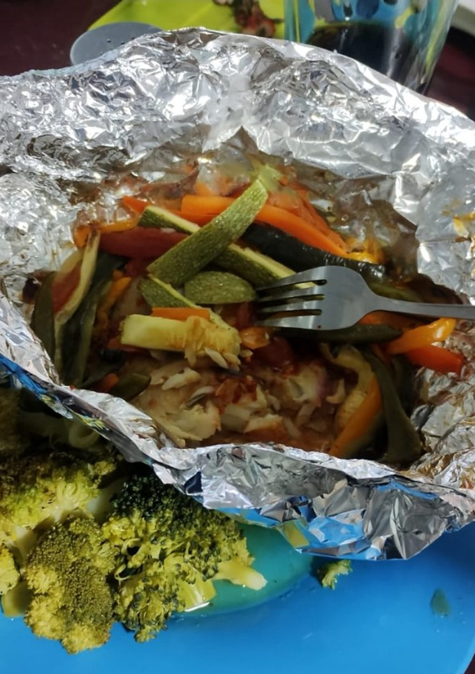 Una foto de Pescado empapelado