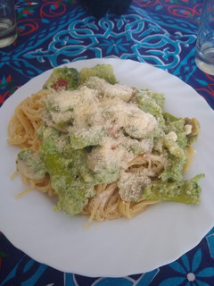 Una foto de Salsa de brócoli con crema
